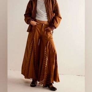We The Free Brown Wide Leg Pants